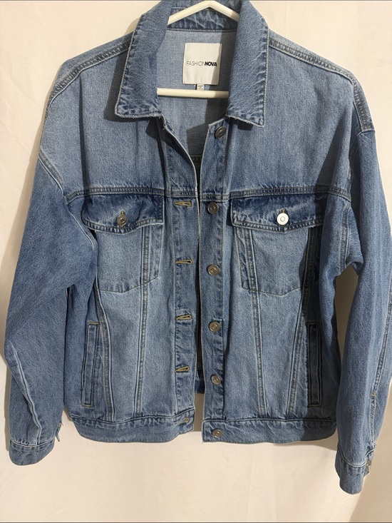Fashion Nova Jackets & Blazers - Fashion Nova Light Blue Oversized Denim Jacket